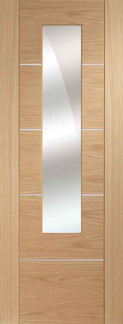XL Joinery Portici Pre-Finished Internal Oak Door with Mirror Panel