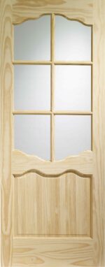 XL Joinery Riviera Internal Clear Pine Door with Clear Glass