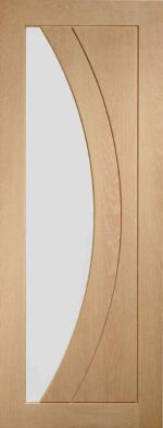 XL Joinery Salerno Internal Oak Door with Clear Glazed Glass