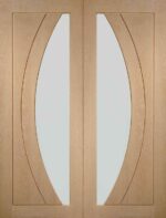 XL Joinery Salerno Internal Oak Rebated Door Pair with Clear Glass
