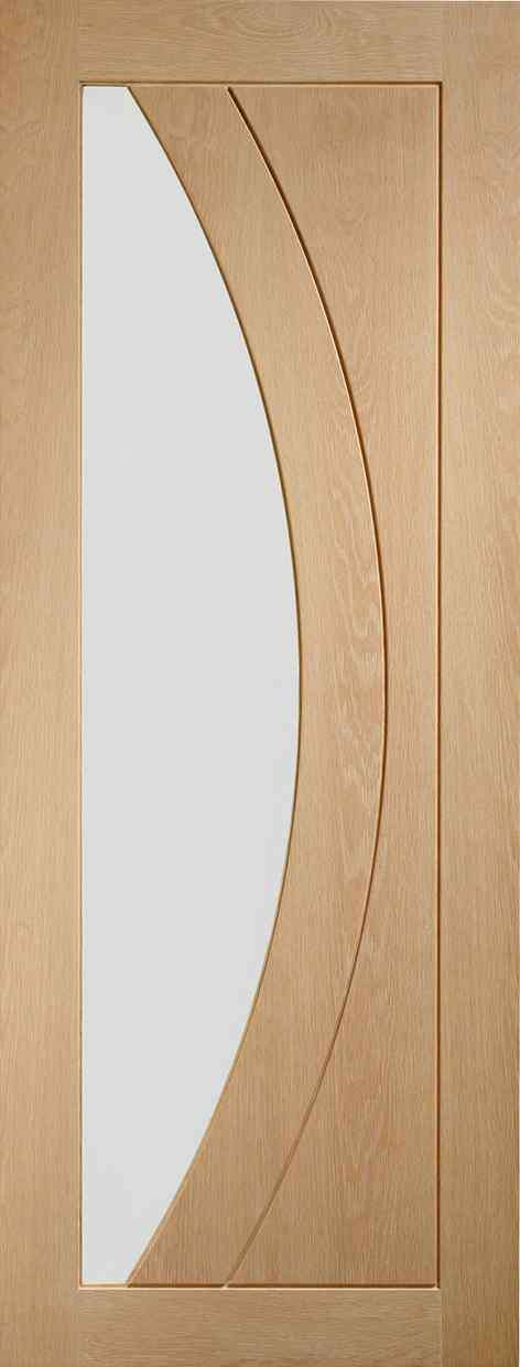 XL Joinery Salerno Internal Oak Pre-Finished Glazed Door with Clear Glass