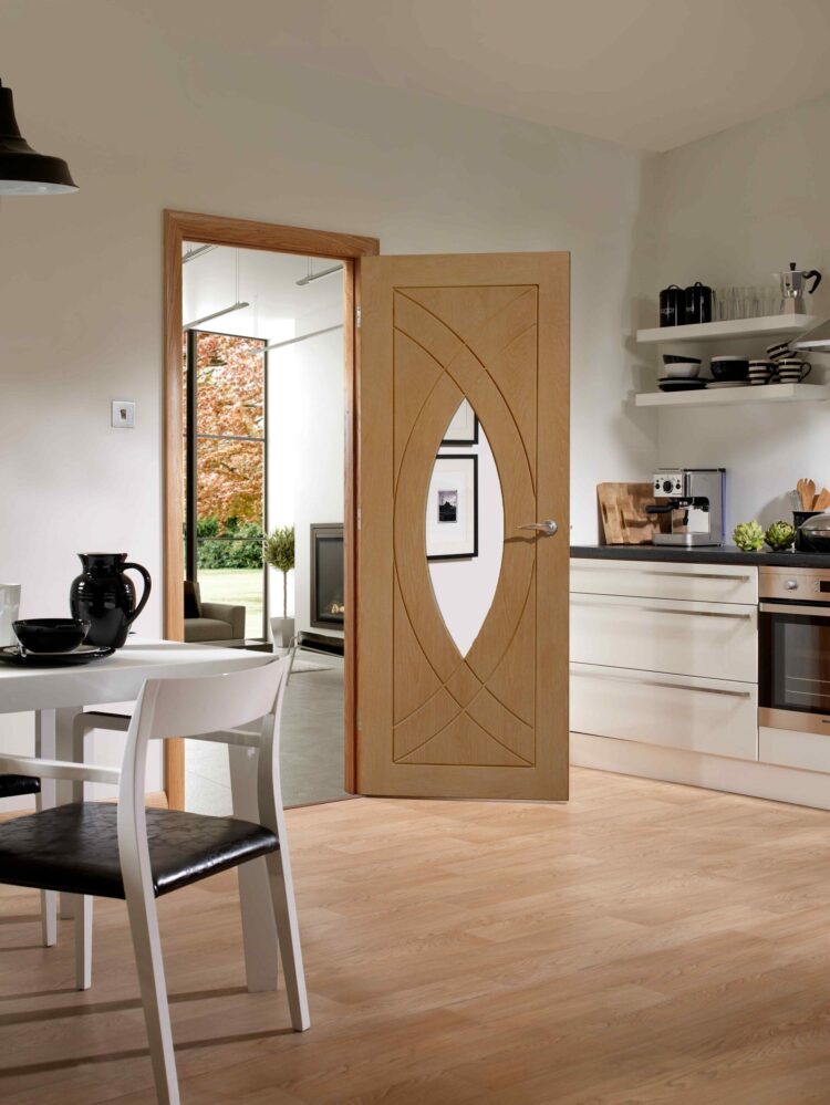 xl joinery treviso pre finished oak internal glazed door with clear glass