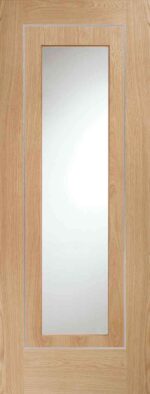 XL Joinery Varese Pre-Finished Internal Oak Glazed Door with Clear Glass