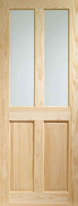 XL Joinery Victorian 4P Clear Pine Internal Glazed Door with Clear Glass