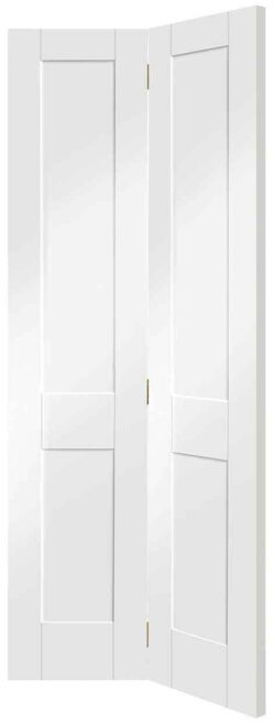 XL Joinery Victorian Shaker 4 Panel Bi-Fold White Primed Internal Door