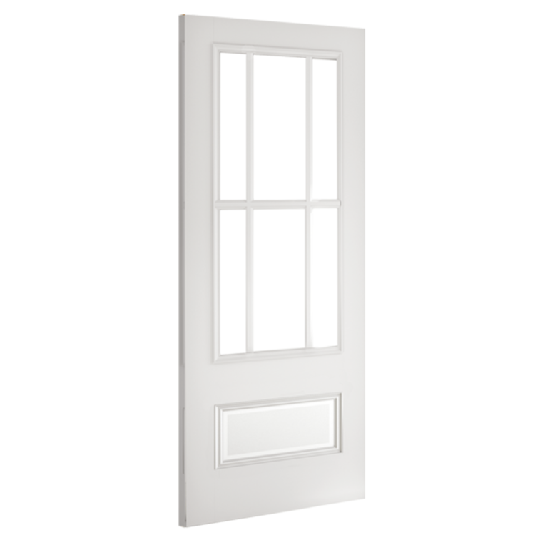 Deanta Canterbury White Primed Bevelled Glazed Internal Door 2
