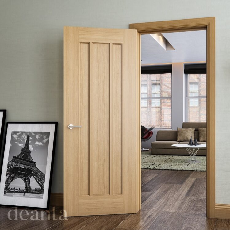 Deanta Norwich Unfinished Oak Internal Door 1