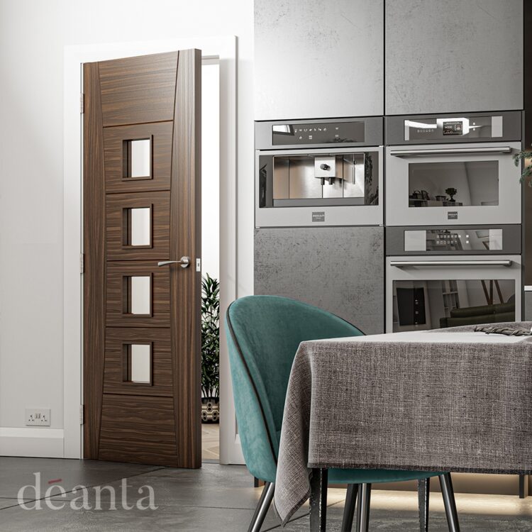 Deanta Pamplona Prefinished Walnut Glazed FSC Internal Door 1