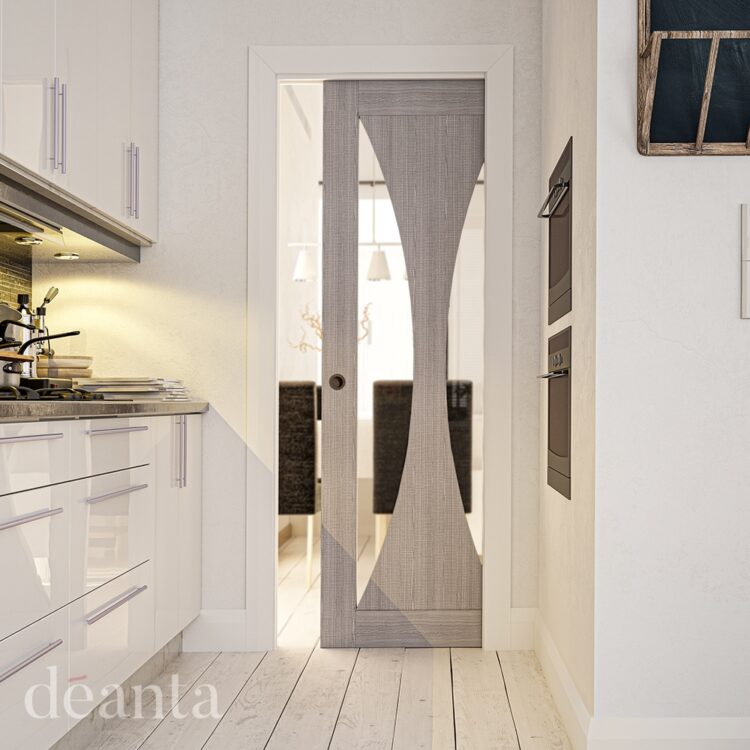 Deanta Sorrento Light Grey Ash Glazed FSC Internal Door 1