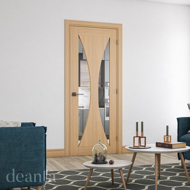 Deanta Sorrento Prefinished Oak Glazed FSC Internal Door 1