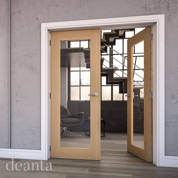 Deanta Walden Unfinished Oak Glazed Internal Door 1