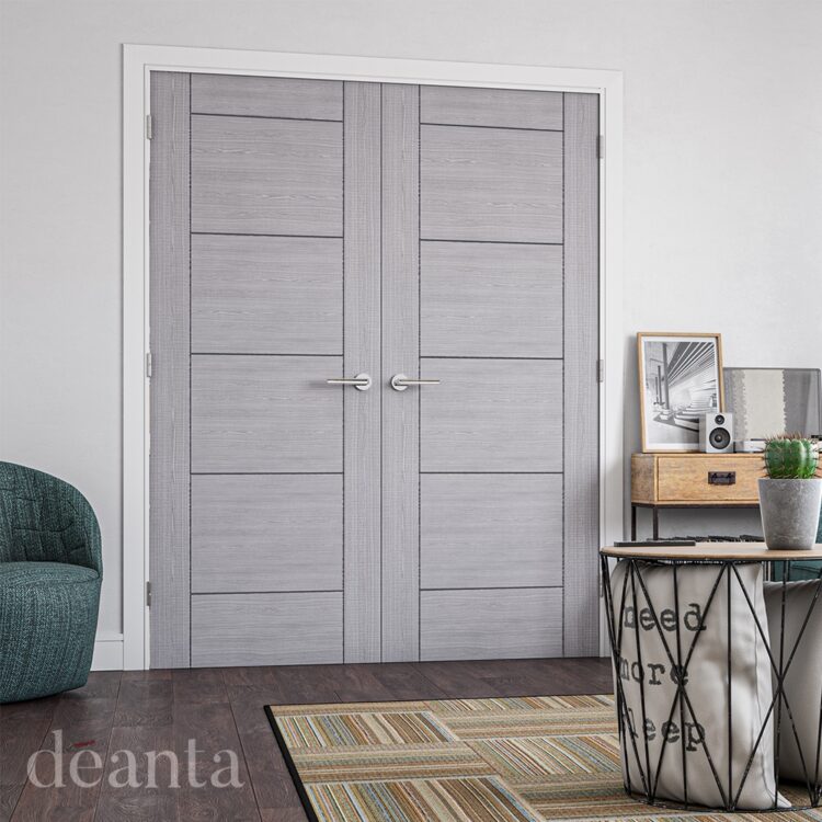 Deanta Montreal Light Grey Ash FSC Internal Door 1