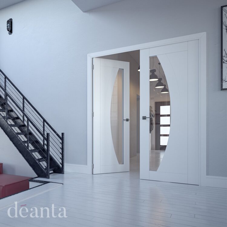 Deanta Ravello White Primed Glazed Internal Door 1