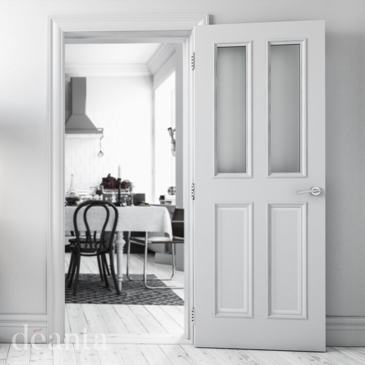 Deanta Rochester White Primed Glazed Internal Door 1