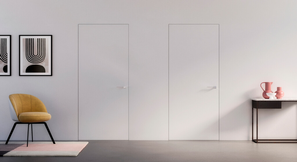Frameless Hidden Door with Concealed Design