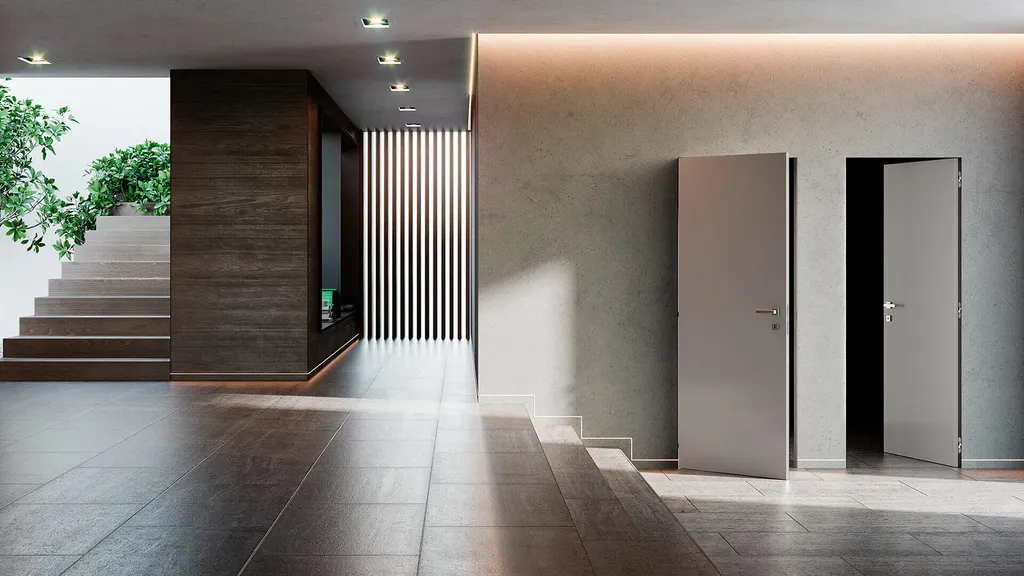 xREVERx Flush Reversible Hinged Door System 6 xreverx porta battente filo muro reversibile funzionale ermetika hero desktop