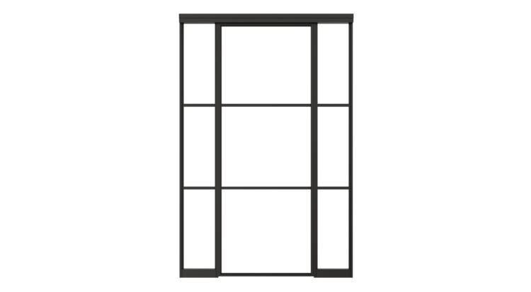 Patishon Ultimate Glazed Internal Single Door Partition 1552mm 1