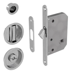 Round Satin Bathroom Lock