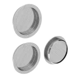 Round Satin Flush Pull