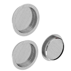 Round Satin Flush Pull