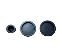 Round Black Flush Pull