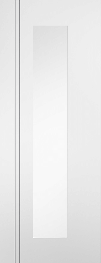LPD Sierra Blanco Long Light Clear Glazed Pre-Finished White Door