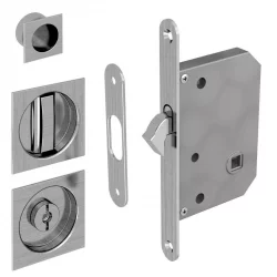 Square Satin Bathroom Lock