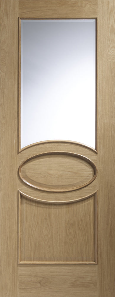 XL Joinery Oak Calabria Clear Bevelled Glass RM