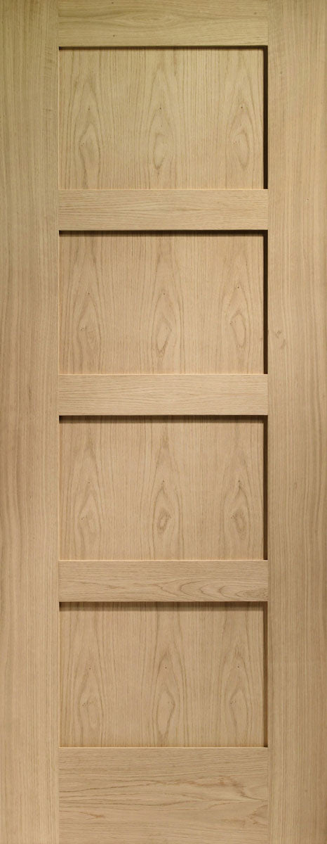 XL Joinery Oak Shaker 4 Panel Fire Door