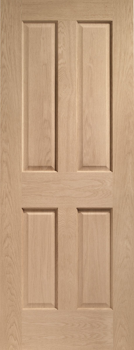 XL Joinery Prefinished Oak Victorian 4 Panel Fire Door