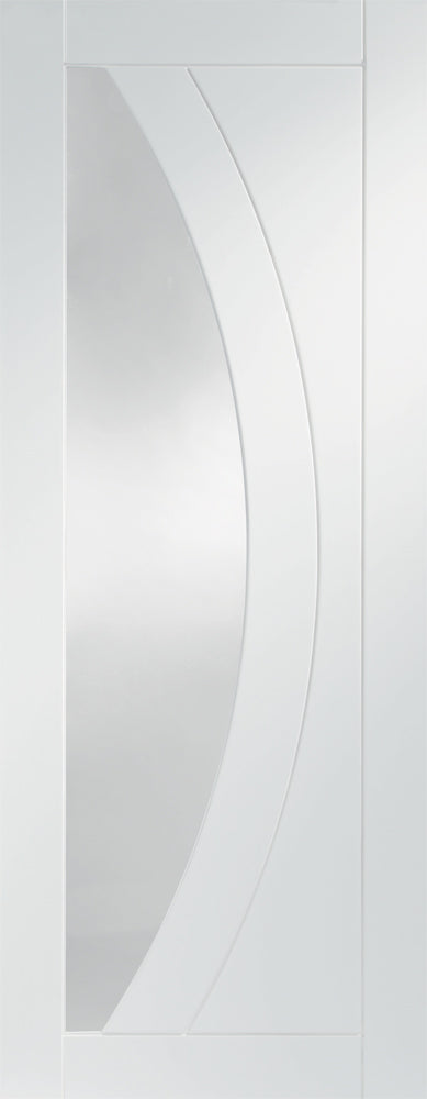 XL Joinery White Primed Salerno Clear Glazed Firedoor
