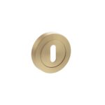 Atlantic STATUS Key Escutcheons on Round Rose - Satin Brass